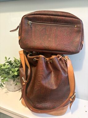 2 Etro Bundle - Drawsting bag and clutch ( as is )